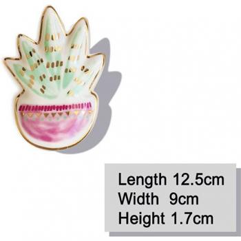 Decorative Cactus Palm Jewelry Dish