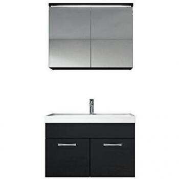 Set Mueble de Baño Badplaats Paso 02 Negro Alta Brillantez