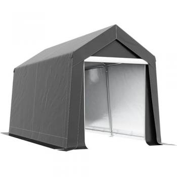 Outsunny Garagenzelt Dunkelgrau 2,1 x 3,6 x 2,35 m mit UV-Schutz