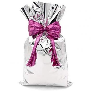 Buste Adesive Metallizzate Argento, 50 pz, 25x38+4 cm