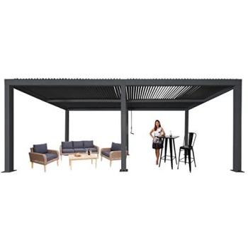 11cm Aluminium Pergola mit Regenrinne