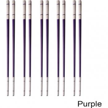 5 Pairs Gold Stainless Steel Non-Slip Chopsticks
