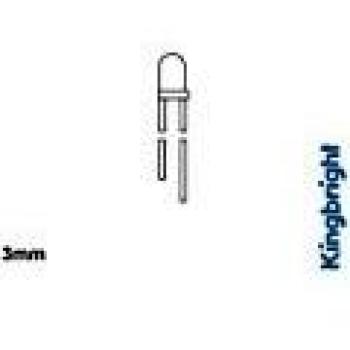 Perel 143688 Lampe LED 3 mm Jaune Transparent