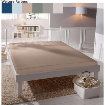 Premium Interlock‑Jersey Spannbettlaken „Schlamm“ 160x220 cm