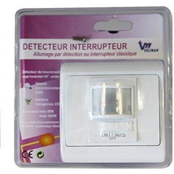 Interrupteur encastré avec détection de mouvement 500 W