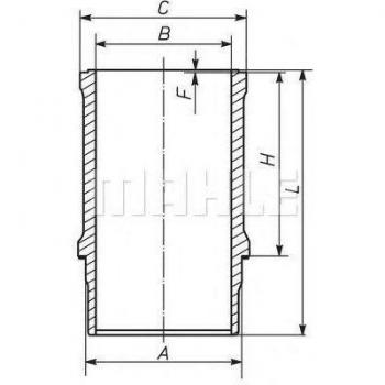Mahle 021 WN 26 Camicia Cilindro Standard