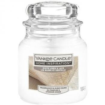 Yankee Candle Duftkerze „Weißes Leinen & Spitze“ – 104 g