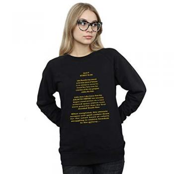 Star Wars Ladies Return Of The Jedi Opening Crawl Sweatshirt Black
