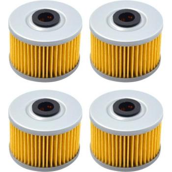 Paquete de 4 filtros de aceite para KAWASAKI BN125, KL250 Super Sherpa, KLX110