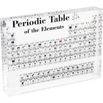Periodic Table Display with Real Elements for Home Decor