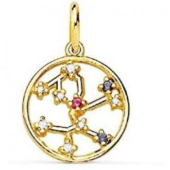 Colgante Constelación Sagitario Oro 18k Mujer 12mm