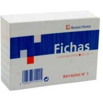 Fichas Rayadas Makro Paper 65x95 mm (100H)
