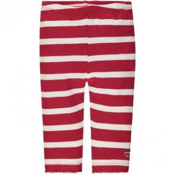 Leggings a righe per ragazze Steiff rosso e bianco