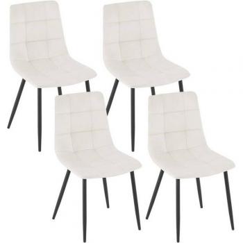 EUGAD Gourmet‑Esszimmerstuhl Set – Samteinlage & Metallbein‑Design