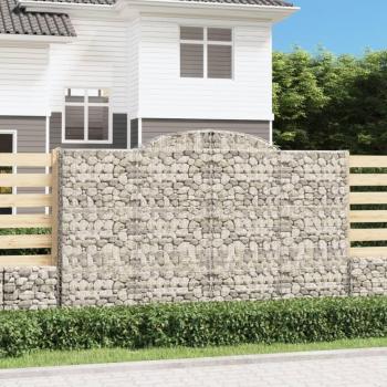 Structure en gabion arché en fer galvanisé – 9 pièces – 300×50×180/200 cm