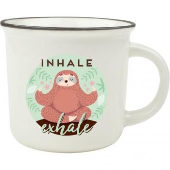 Mug Legami Inhale Exhale en Porcelaine New Bone China