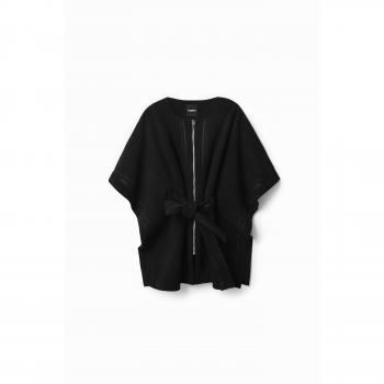 Poncho Negro Aladín Desigual Colum 22WAIA3820