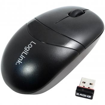 LogiLink ID0069 Maus optisch Funk 2.4 GHz mit 3 Tasten, schwarz