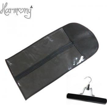 Percha para extensiones de cabello negro con soporte