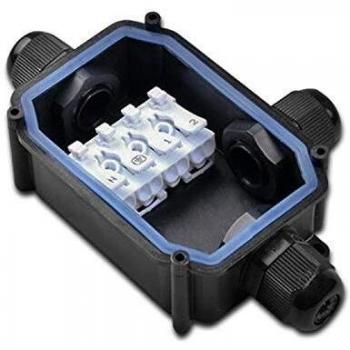 Wasserdichter Y-Verbinder IP67, 2x4polig mit Würgenippel und Push-Klemme