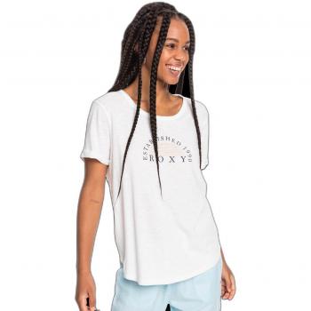 Camiseta Roxy Oceanholic Blanca de Manga Corta para Mujer