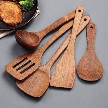 High-temperature Resistant Wood Cooking Spoon