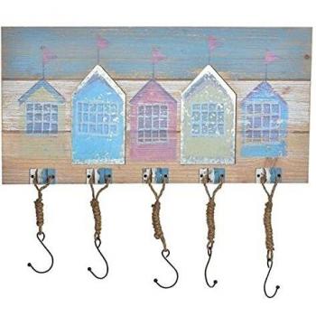 Appendiabiti in legno e metallo (60 x 3 x 30 cm)