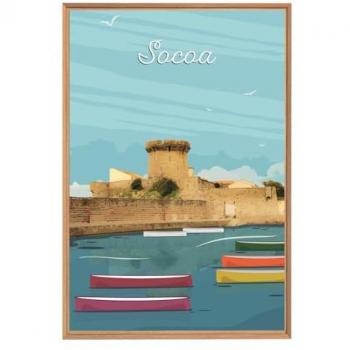 Décor mural fort de Socoa 65x97 cm CEANOTHE