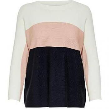 Suéter Only Onlregitze, 3/4, Multicolor (Cloud Dancer Stripes)