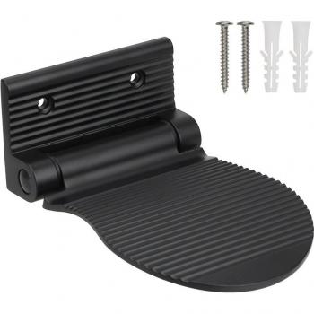 Bathroom Accessories Footrest Black/Silver Aluminium Alloy