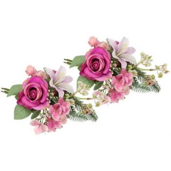 I.GE.A. Kunstblume: Rosen‑Lilies‑Hortensie Bouquet (35 cm)