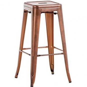 Sgabello Design Industriale Joshua in Metallo Rame