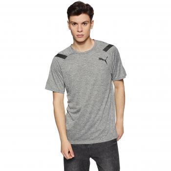 Herren-Puma Bonded Tech S&S T-Shirt in Grau, Größe M
