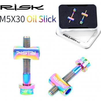 Ensemble de boulons RISK pour tige de selle, titane, 2 pièces, M5 x 30mm x 40mm