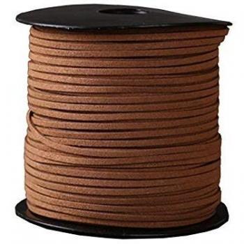 Lien multifonctionnel en cuir velours tissé main 3mm avec pendentif, chaîne et boucle d'oreille de bricolage