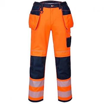 High‑Visibility Portwest PW3 Pocketed Work Pant – Short Length