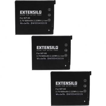 Batteries VHBW Casio EX‑Z29/80/90/25/9 3× 600 mAh Li‑ion