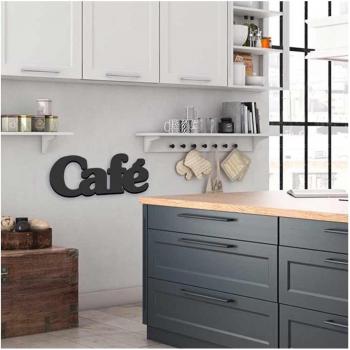 Motivo 3D Caffè Nero in Legno 30x13,5x1,5 cm – Les Trésors De Lily Q6571