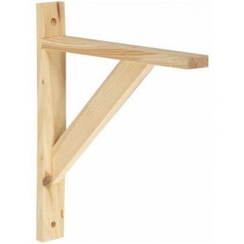 Équerre en Bois Naturel Solo, H.23 cm x P.28 cm
