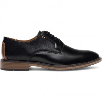 Lanetti Herren Halbschuhe 120AM1888-1 Schwarz