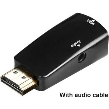 HDMI to VGA Male to Female Adapter with 3.5mm Audio, 1080P for PC, Laptop, Tablet