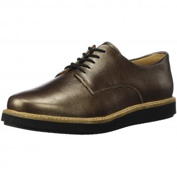 Clarks Glick Darby, Zapato Derby Mujer, Beige (Pewter Leather), 36 EU