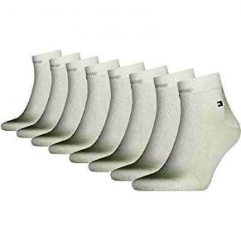 Tommy Hilfiger TH Men Quarter 2P, Pack de 2 Calcetines para Hombre en Blanco, Talla 43/46