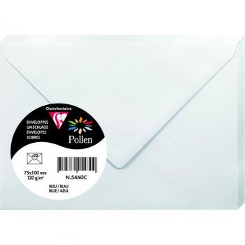 Enveloppe Pollen 140x140mm bleu ciel 120g (20 unités)