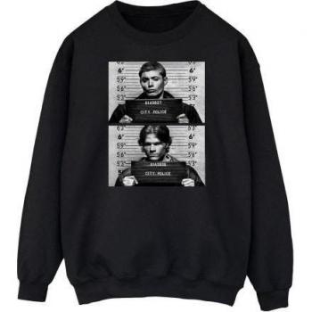 Moletom femenino Supernatural Winchester Mugshot talla XL negro
