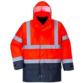 Oxford Weave 300D Class 3 Hi Vis Executive Jacket, Red/Navy M