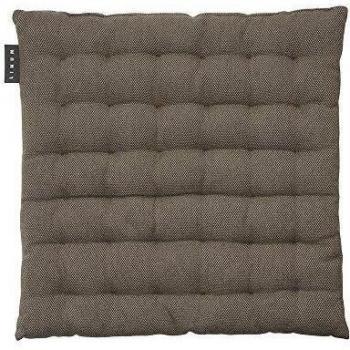 LINUM Pepper Sitzpolster für Stuhl & Garten – 40 x 40 cm, Baumwollstoff, Braun