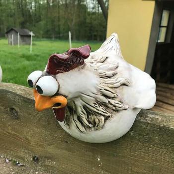 Resin Chicken Garden Accessory