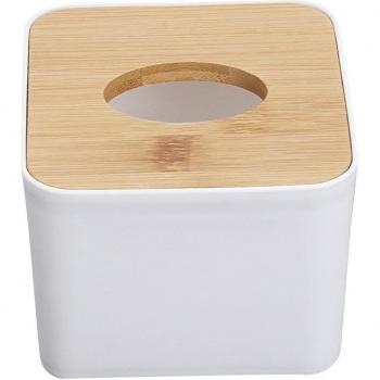 Soporte de pañuelos de bambú