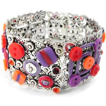 Bracciale Creativo 'Babouchka' Rosso Viola
